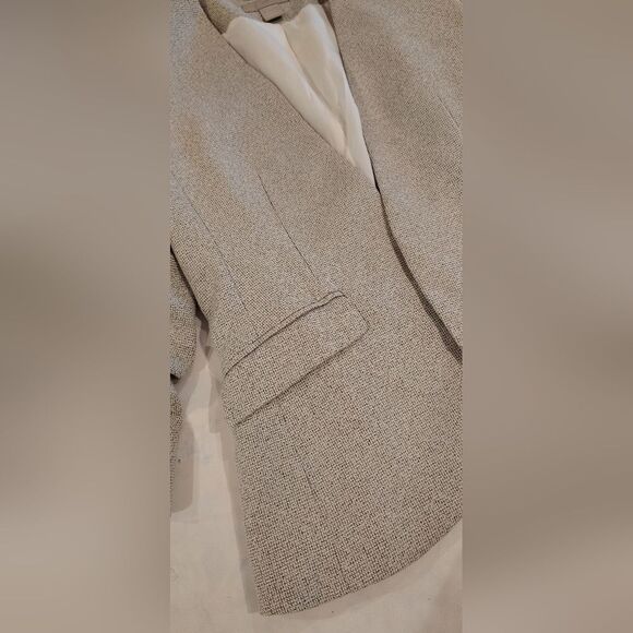 H&M Light Gray Women's Blazer Size Xsmall 3/4 Scrunch Sleeve - Picture 10 of 16
